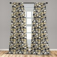 thumbnail image 4 of Ambesonne Funny Curtains, Kawaii Style Cat Ghost Art, Pair of 28"x95", Pale Camel Beige Grey, 4 of 4
