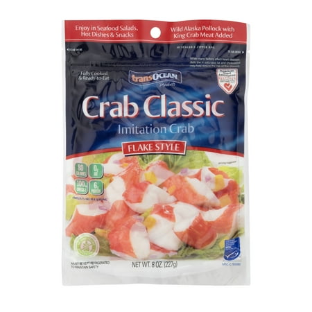 TransOcean® Crab Classic Flake Style Imitation Crab, 8 oz - Walmart.com