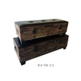 thumbnail image 1 of Ensemble de 2 Bancs de Rangement Marron, 1 of 1