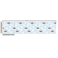 thumbnail image 3 of Ambesonne Weather Fabric by the Yard Upholstery, Cartoon Happy Cloud Rain, 5 Yards, White Pale Ceil Blue, 3 of 5