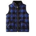thumbnail image 1 of Niños pequeños Bebé Niño Niña Plaid Sin mangas Cremallera Chaqueta Chaleco Abrigo Outwear Chaleco Trajes Ropa XBTCLXEBCO Azul, 5-6 años, 1 of 6