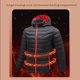 thumbnail image 4 of Qarigey Chaqueta de calefacción Chaquetas acolchadas cálidas Termostato inteligente Ropa térmica con capucha ligera Abrigo térmico con cremallera Abrigos y chamarras  negro rojo L Qarigey AP013479-01, 4 of 6