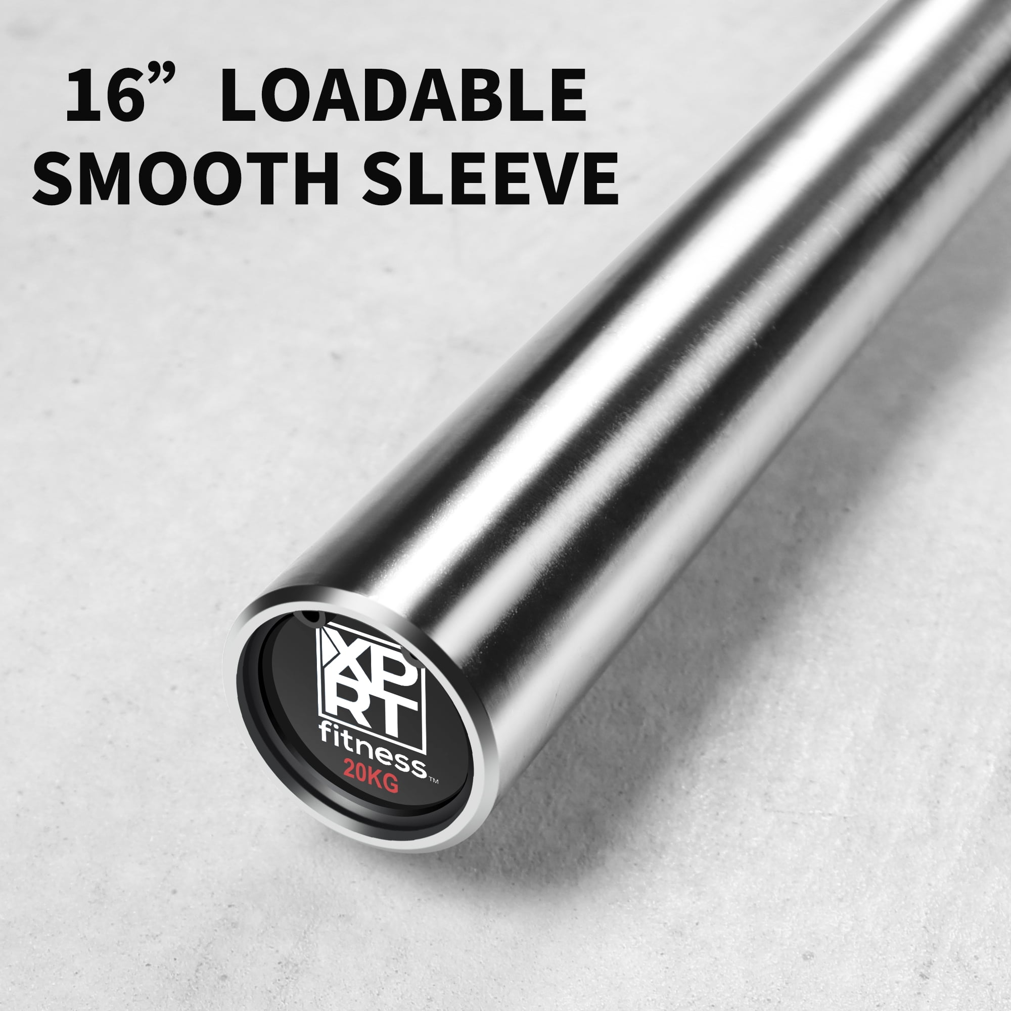 XPRT Fitness 20 KG Chrome Barbell 86 In. Bar -2 In. Olympic Plates 28 mm, 1000 lb. Capacity