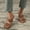 Brown, variant on 50% Off Clear ABPWLY Women's Shoes Fashion Solid Color Minimalistic Square Head Pleated Heel Sandals Slippers Flip Flop