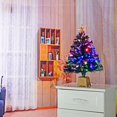 thumbnail image 2 of Árbol de Navidad HABAGOU de fibra óptica verde, 60 cm, con adornos, 2 of 6