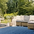 thumbnail image 4 of SAFAVIEH Beach House Tayler Solid Indoor/Outdoor Area Rug, Blue, 6'7" x 6'7" Square, 4 of 11