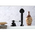 thumbnail image 3 of Kingston Brass KSK3350PLTR Deck Mount Hand Shower with Diverter for Roman Tub Faucet, Matte Black, 3 of 5