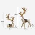 thumbnail image 4 of CarpNettore Living Room Standing Lamp Shade and Reindeer Statue Ornaments for Home Decor Elegant Light Cover and Deer Figurines for Office and Living Room, 4 of 8