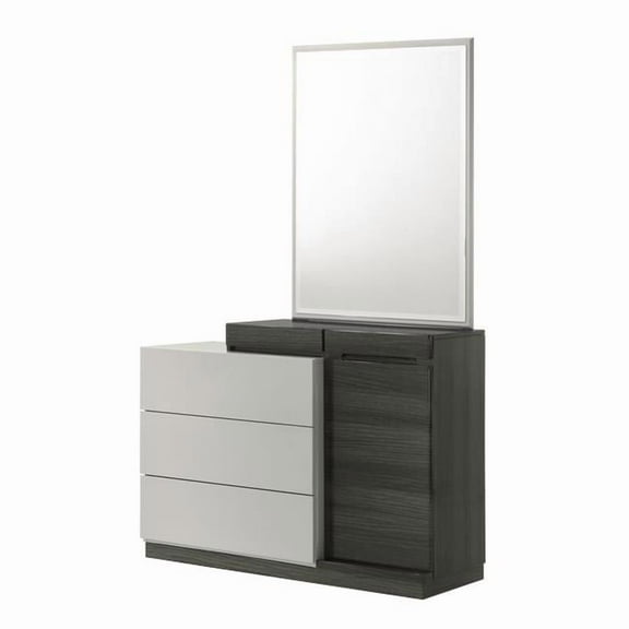 J&M Furniture 19321-DM Cube Dresser Plus Mirror