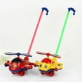 thumbnail image 3 of Push Plane Toy Plastic Push Cart For Baby Toddler Learning Walk Toy Airplane Cart New, 3 of 5