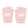 thumbnail image 2 of Guantes de pantalla táctil con estampado de pata de gato, guantes gruesos cálidos y suaves, transpirables, de imitación de visón, 2 of 8