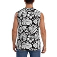 thumbnail image 4 of Goofa Tropical Leaves Printed Men's Sleeveless T-Shirt - Athletic Gym Workout Tank Top for Men - Moisture-Wicking, UPF 30+ Quick-Dry Muscle Tee-X-Large, 4 of 8