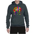 thumbnail image 2 of Wild Bobby, Colorful Painted Lip, Streetwear, Unisex Graphic Hoodie Sweatshirt, Charcoal, XX-Large, 2 of 5