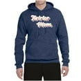 thumbnail image 2 of Wild Bobby Twirler Mom Girl Sports Unisex Graphic Hoodie Sweatshirt, Vintage Heather Navy, Small, 2 of 5