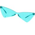 thumbnail image 1 of LAICAIW Lunettes de Soleil Sans Monture Triangle une Pièce Colorées Transparentes pour Femmes et Menu2026, 1 of 7