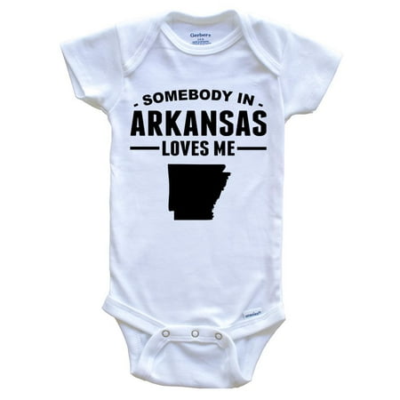 

Somebody In Arkansas Loves Me Baby Bodysuit - Arkansas Baby Bodysuit
