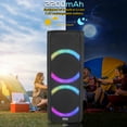 thumbnail image 4 of Pyle Portable Bluetooth PA Speaker 240W Dual 6.5" Rechargeable Indoor/Outdoor Karaoke Audio System, 4 of 7