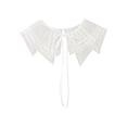 thumbnail image 1 of INSPIRE CHIC Detachable Fake Collar, Semi-Sheer Embroidery Mini Cape Neck Ruff Dickey False Collar for Blouse One Size White-1, 1 of 5
