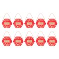 thumbnail image 1 of 10 bolsas de caramelos rojas para regalos de boda Cajas de regalo de chocolate hexagonales con cuerdas, 1 of 8
