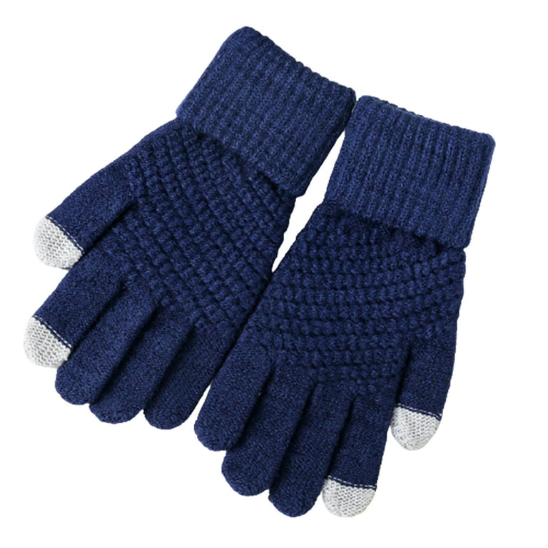 Sarkoyar 1 Pair Knitted Gloves Fuzzy Fingerless Stretchy Thumb