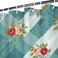 thumbnail image 3 of Pioneer Flower Floral Print Pattern Shower Curtain 72"x84", Bathroom Decorative Shower Curtain Set with 12 Hooks, Waterproof Washable, 3 of 6