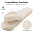 thumbnail image 3 of Women's Fuzzy Slippers Warm Plush Thong Slippers Soft Cozy House Slippers for Women Fluffy Flip-Flops Winter, 3 of 7