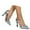 Silver, variant on Women's Stone Pattern Pointed Toe Heels - 4 Inch Stiletto Dress Pumps for Cocktail Party, Prom, Carnival & Evening Events | Stylish Formal Footwear