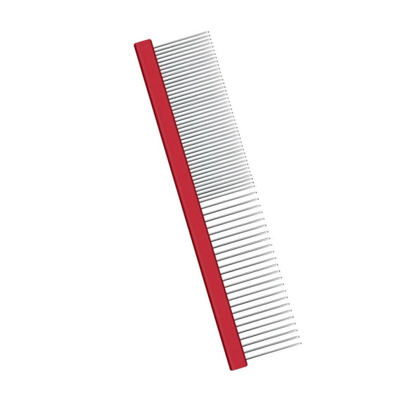 ACDANC Dog Comb,Cat Combs for Indoor Cats,For Long/Short Hair Dog Combs for Grooming Matting,Red