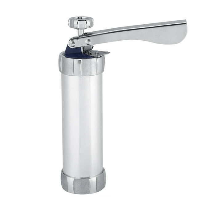 Cookie Press Kit, Stainless Steel Cookie Biscuit Machine with 4 Pcs Nozzles and 20 Pcs Mold for DIY Biscuit Cake Dessert Decorating Making Baking Tool