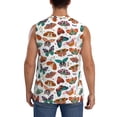 thumbnail image 4 of Balery Colorful Butterfly Men's Sleeveless Muscle Shirts Workout Tank Top, Moisture Wicking, Odor Protection-XX-Large, 4 of 8