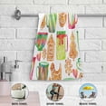 thumbnail image 4 of Christmas Gingerbread Cookies Hand Towels 2 PCS, Watercolor Cups Kitchen Towel Ultra Soft and Highly Absorbent,Decorative Fingertip Face Towel for Bathroom Hotel, 28.3"x14.4", 4 of 5