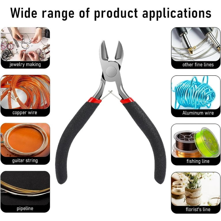 Wire Cutters Small Side Cutters for Crafts Flush Cutting Pliers for Jewelry  M