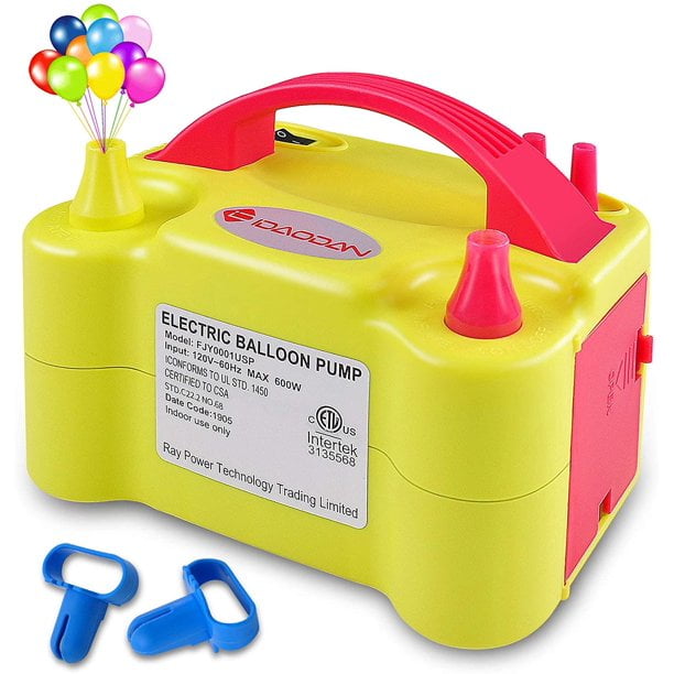 IDAODAN Portable Dual Nozzle Electric Air Balloon Pump for Inflate the