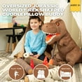 thumbnail image 3 of Jurassic World T-Rex Shaped Oversized Cuddle Pillow 47 Inches Kids Bedding Super Soft Plush Doll For age 3 Years and Up, 3 of 5