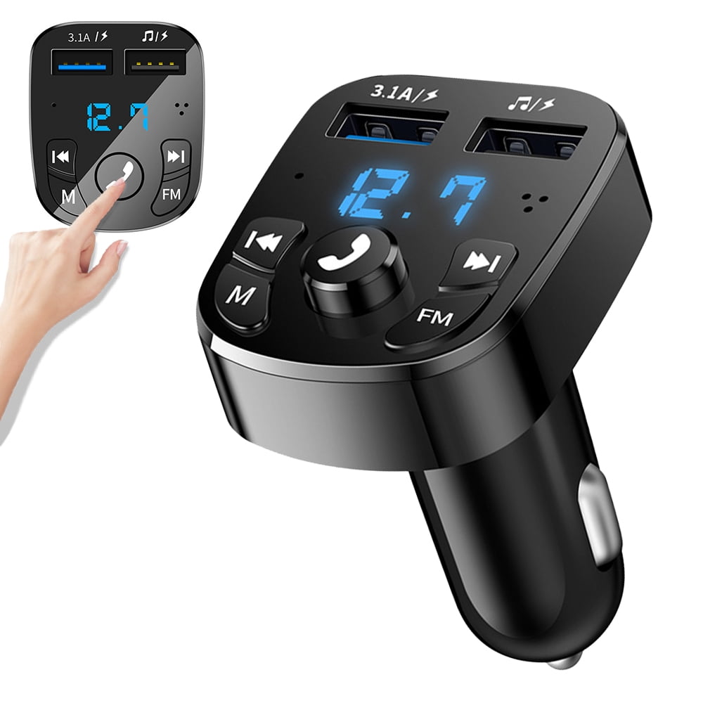 Bluetooth 4.1 Handsfree Car Kit Dual USB Fast Charger FM Transmitter MP3 Players 