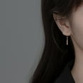thumbnail image 3 of 925 Sterling Silver Bar Drop Earrings for Women Teens Minimalist Bar Dangle Earrings Drop, 3 of 10