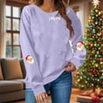 thumbnail image 2 of Christmas Shirts for Women 2025 Merry Christmas Santa Claus Sweatshirt Crew Neck Soft Sweatshirt Long Sleeve Merry Christmas Shirts, 2 of 6