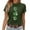 Army Green, variant on Wangmeiwg Women's St. Patrick's Day Crew Neck Short Sleeve T Shirt Summer Short Sleeve