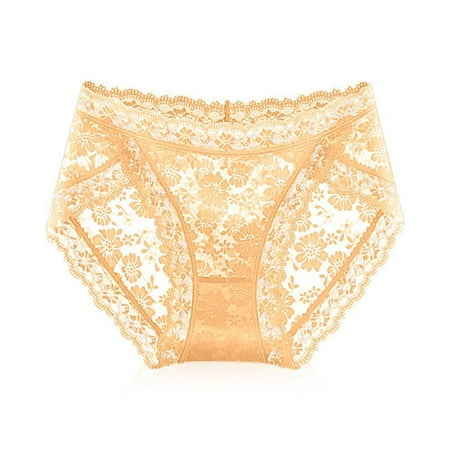 

Gubotare Boxer Briefs For Women Womens Thong Panties Comfortable Low Waist Panties Beige M