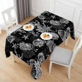 thumbnail image 6 of Black Coastal Table Cloth Waterproof Tablecloths, Nautical Ocean Starfish Seashells Coral Tablecloth Dining Table Cover for Kitchen Party Tabletop Outdoor, Rectangle Tablecloth 60x120 Inch, 6 of 9