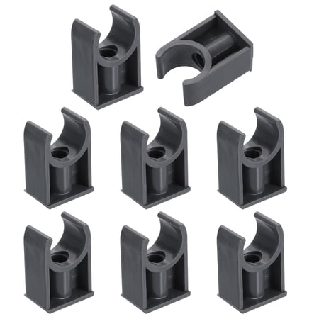 8 Pack Water Pipe Clamps Clips, U-Shaped Tubing Hose Buckles, Irrigation Tube Holder for 20mm OD for TV Trays Tube Hose Hanger Support Tubing, Gray