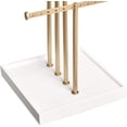 thumbnail image 3 of walmart Basics Four-Tier Jewelry Tree Stand - White/Brass, 3 of 4