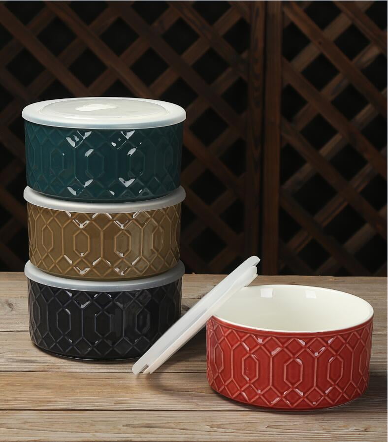 Set Of 4 Storage Bowl With Lida