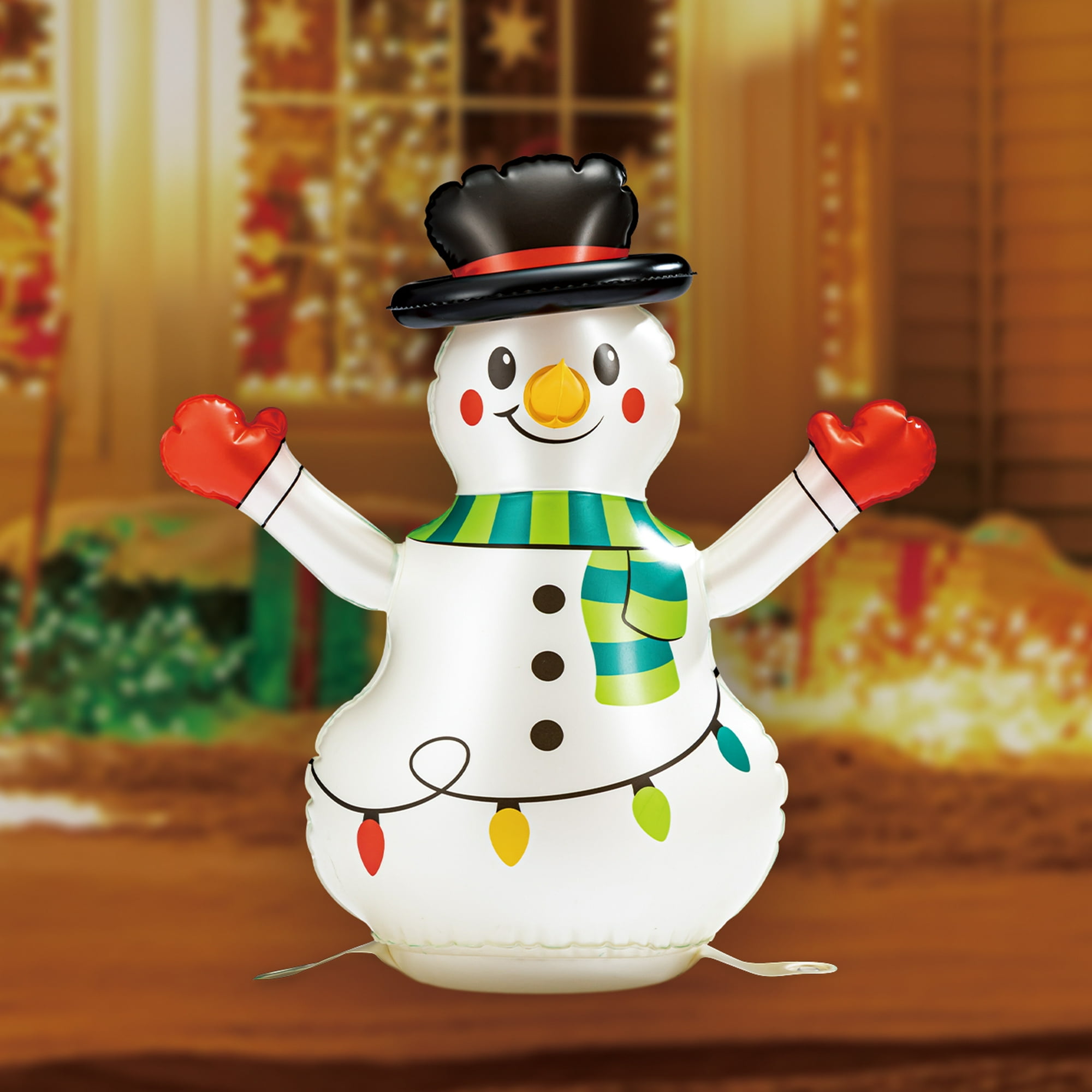 Holiday Time Outdoor Decor Inflatable Snowman, 2ft Tall