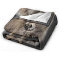 thumbnail image 2 of Plush Micro Fleece Blanket for Bed and Couch - Soft and Cozy Animal Design Throw Cover, 2 of 4