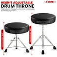 thumbnail image 3 of CHROME 2020 PRO Universal Drum Chair Round Padded Seat Throne Stool Stand, 3 of 12