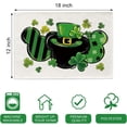 thumbnail image 2 of St. Patricks Day Placemats Set of 4, Shamrock Clover Top Hat Stripes Dining Table Place Mats, Irish Spring Kitchen Decor Home Decoration 12 x 18 Inch, 2 of 6