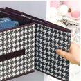 thumbnail image 3 of Graflsoa Houndstooth Foldable Storage Bin for Home Organization, 44x30x20cm, Multi-Purpose Fabric Box for Clothes, Toys, and More, Stackable & Portable Design, No Lid or Grids Included, 3 of 7