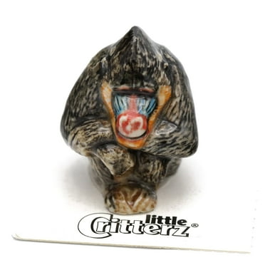 Monkey - Mandrill Figurine "Cameroon" - miniature porcelain figurine