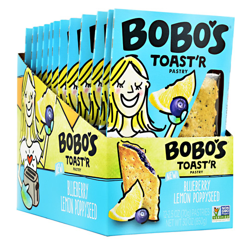 Bobo's Toast'r Pastry, Blueberry Lemon Poppyseed, 12 (2.5 Ounce